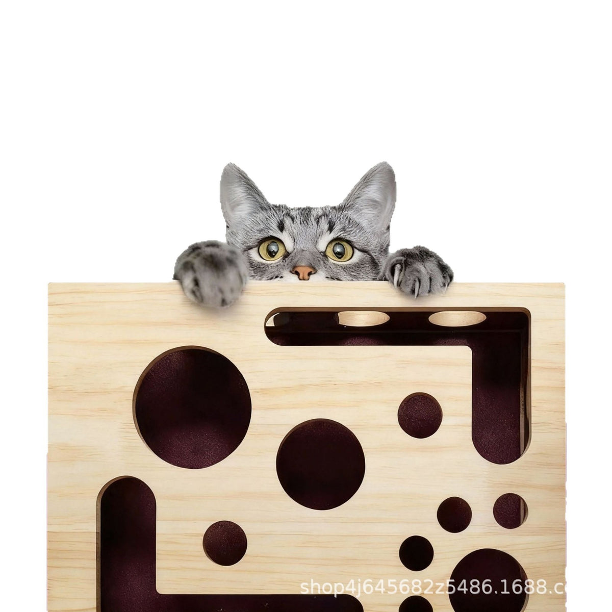 Holzspiel für glückliche und aktive Katzen