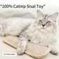 Katzenspielzeug aus Sisal mit Catnip und Beißkissen